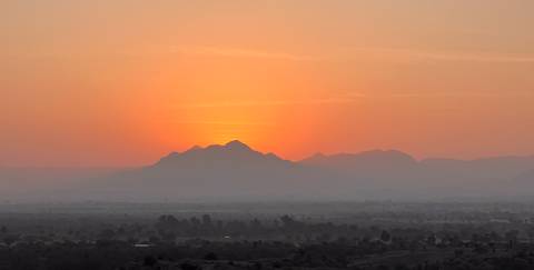 Sunrise over the Aravallis