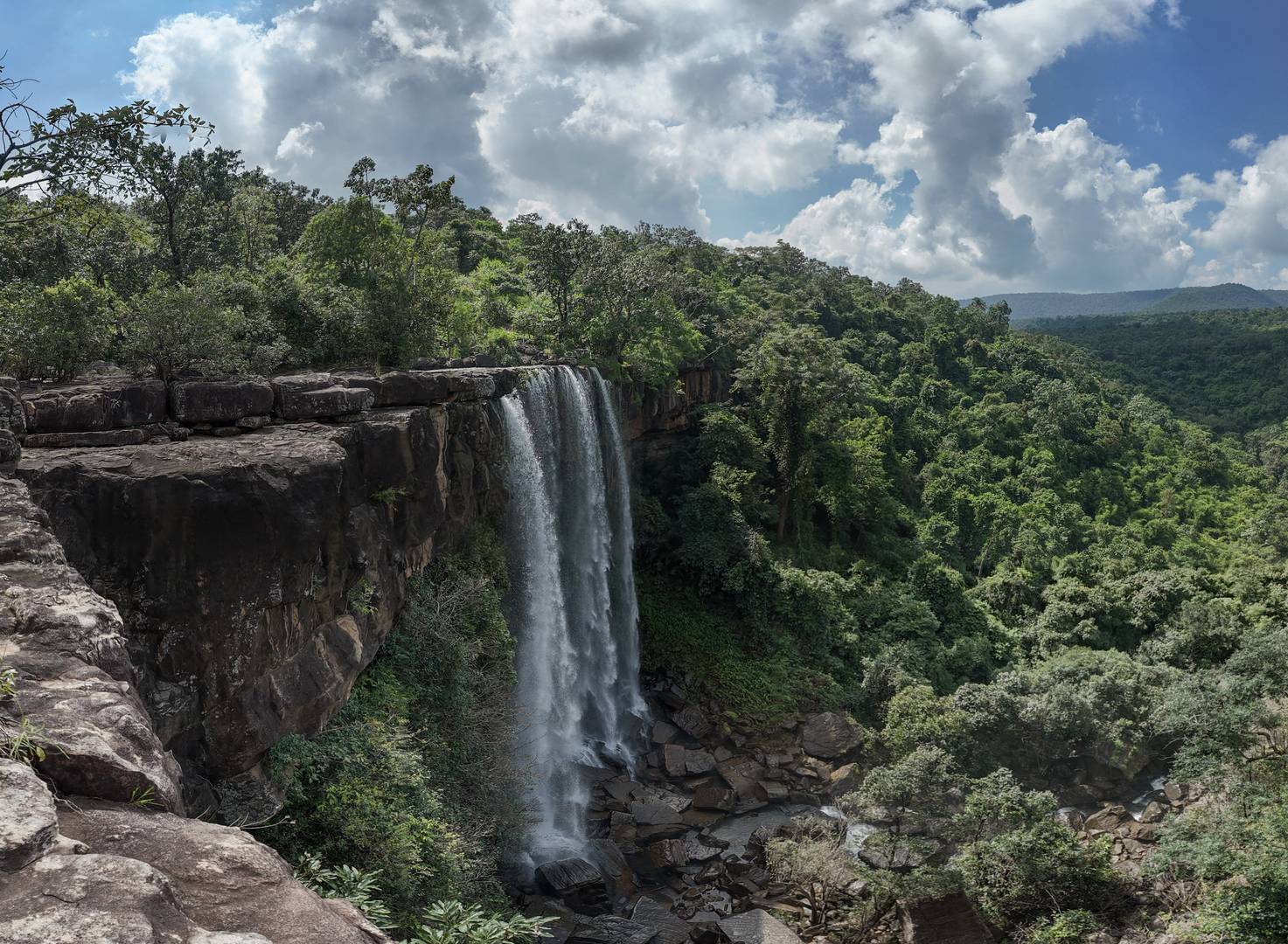Remote waterfall on the Chattisgarh-Orissa border